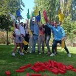 Equipo participando en una gymkhana de geolocalización de Bakea Eventos